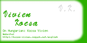 vivien kocsa business card